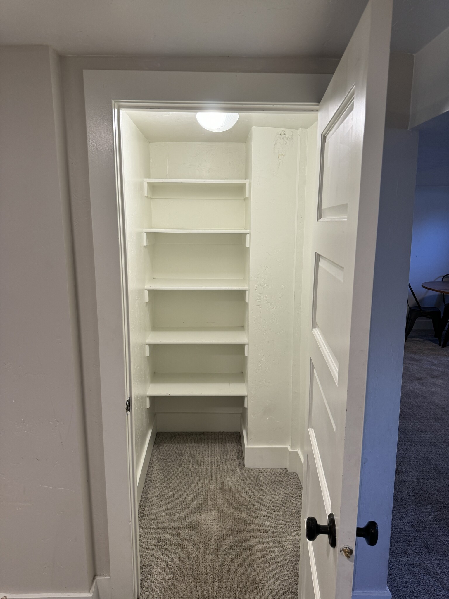 Linen closet adjacent to office nook - 145 E 300 S