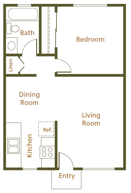 1BR/1BA - Garden View