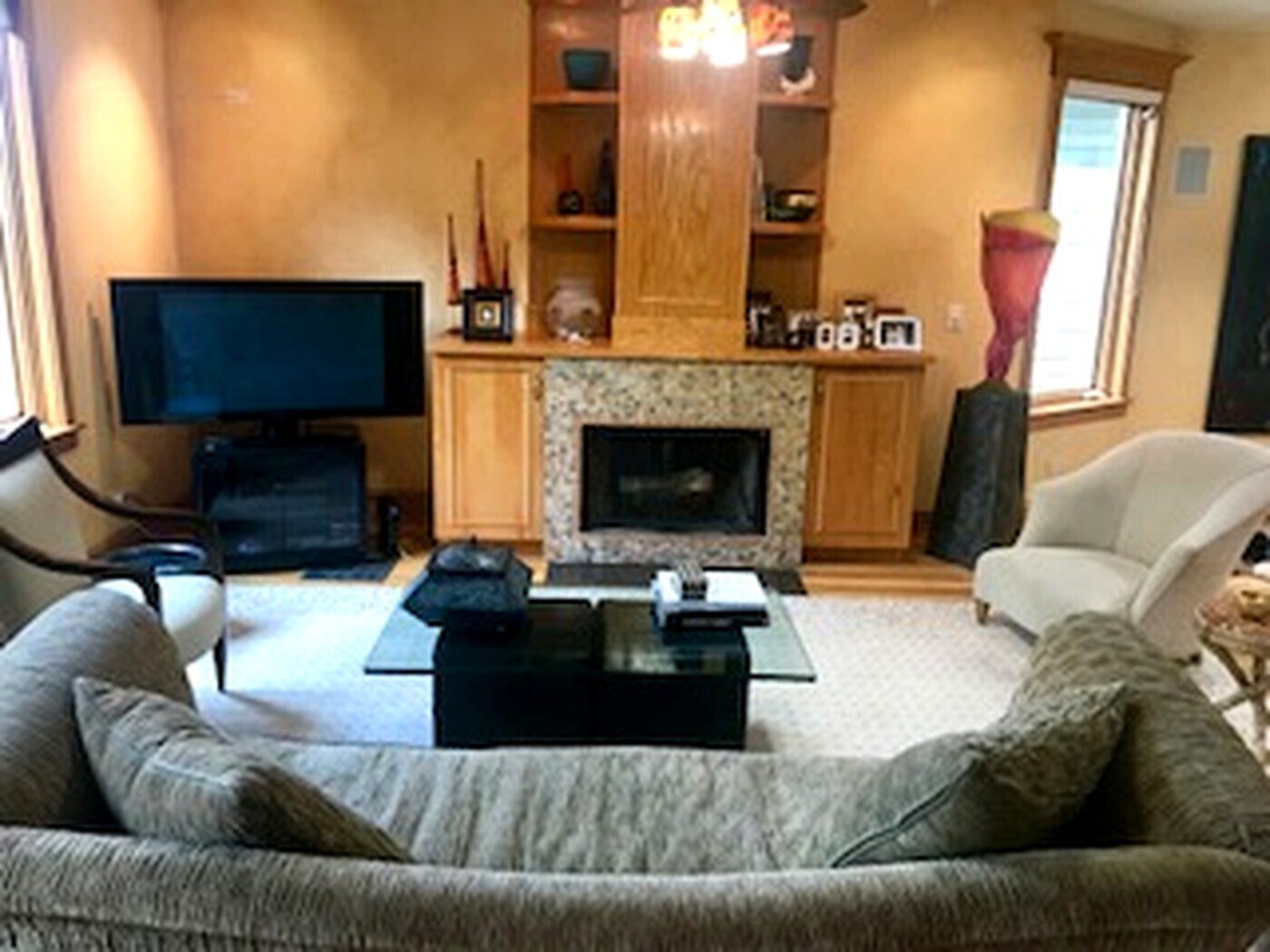 living room fireplace - 1843 W Waveland Ave