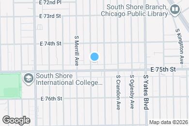 Map image of the property - 7443 S Paxton Ave