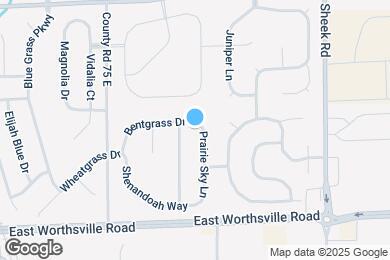 Map image of the property - 989 Bentgrass Dr