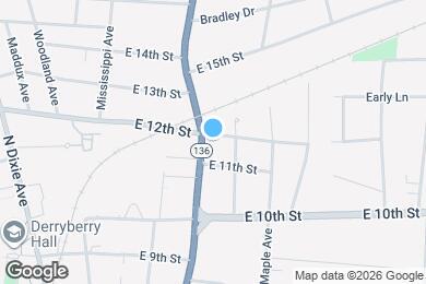 Map image of the property - 1127 N Washington Ave