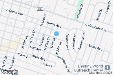 Map image of the property - 1105 Parmer Ave