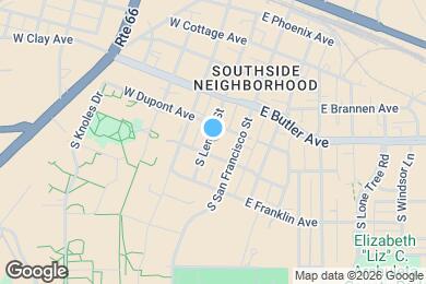 Map image of the property - 416 S Leroux St