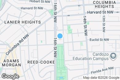 Map image of the property - âme at Meridian Hill