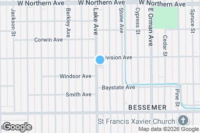 Map image of the property - 1614 Lake Ave