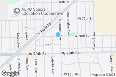 Map image of the property - 7804 S Laramie Ave