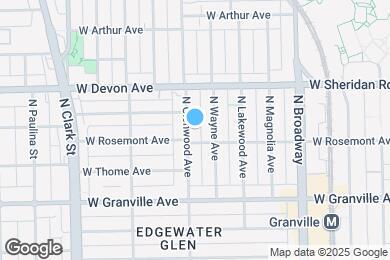 Map image of the property - 6315 N Glenwood Ave