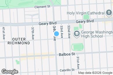 Map image of the property - 594 34th Ave