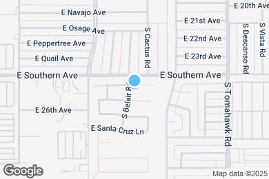 Map image of the property - 1033 E Yuma Ave