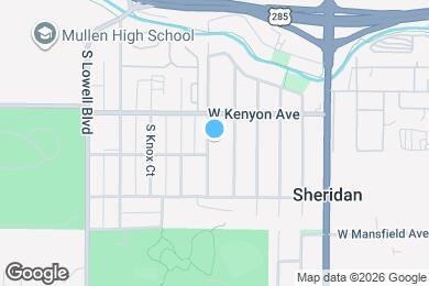 Map image of the property - 3732 S Irving St