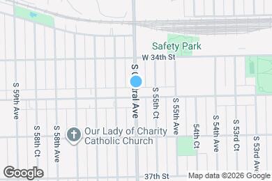 Map image of the property - 3443 S Central Ave