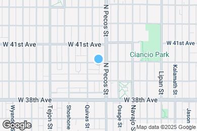 Map image of the property - 1724 W 40th Ave