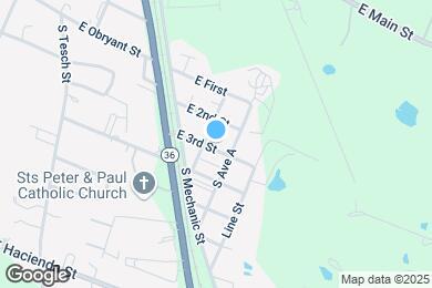 Map image of the property - 1036 E 3rd St