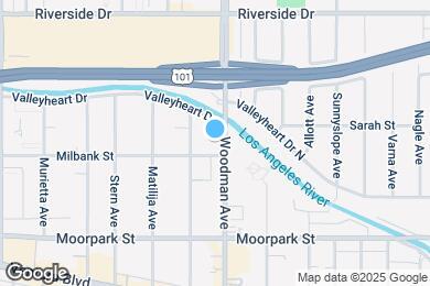 Map image of the property - Woodman Oaks Apartments