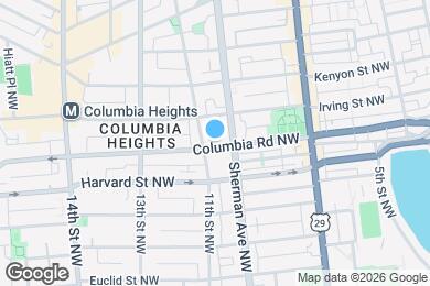 Map image of the property - 1023 Columbia Rd NW