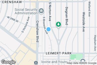 Map image of the property - 3928 S Bronson Ave