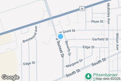 Map image of the property - 599 S Sunset Dr