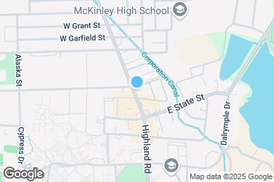 Map image of the property - Campus Crossings on Highland