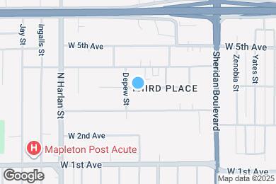 Map image of the property - 5550 W 3rd Pl