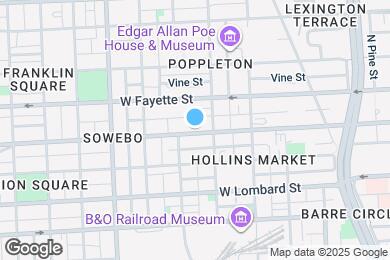 Map image of the property - 1025 W Baltimore St