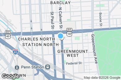 Map image of the property - 1816 N Calvert St