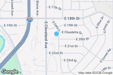 Map image of the property - 1317 S Gary Dr