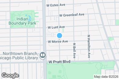 Map image of the property - 6935 N Oakley Ave