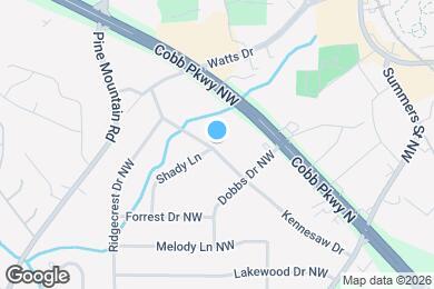 Map image of the property - Room in House on Kennesaw Dr