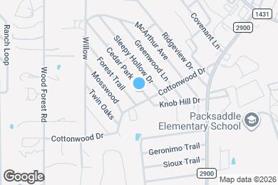 Map image of the property - 1809 Cedar Park