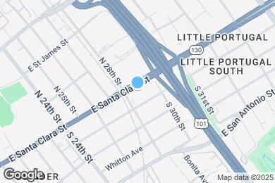 Map image of the property - 1390 E Santa Clara St