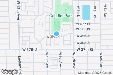 Map image of the property - 890 W 39th Pl