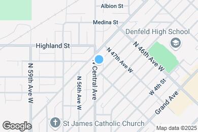 Map image of the property - 1116 N Central Ave