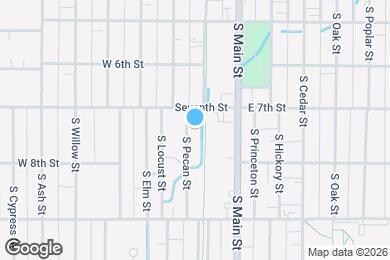 Map image of the property - 715 S Pecan St