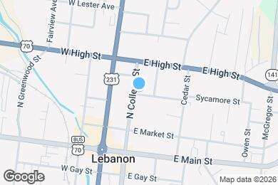 Map image of the property - 203 Sycamore St