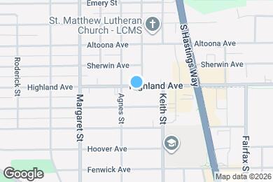 Map image of the property - 1823 Highland Ave