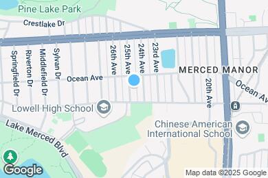 Map image of the property - 3050 25th Ave