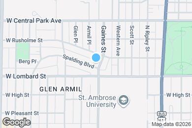 Map image of the property - 708 Spalding Blvd