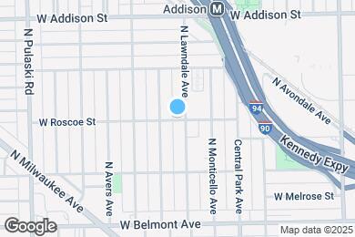 Map image of the property - 3706 W Roscoe St