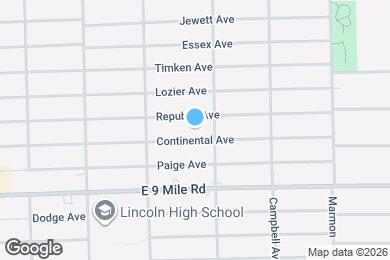 Map image of the property - 8707 Continental Ave