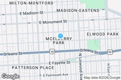 Map image of the property - 503 N Lakewood Ave