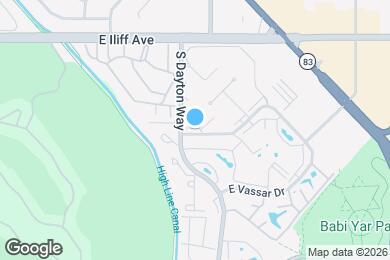 Map image of the property - 9725 E Harvard Ave