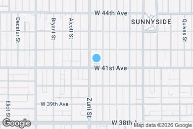 Map image of the property - 2323 W 41st Ave