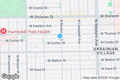 Map image of the property - 1042 N Rockwell St