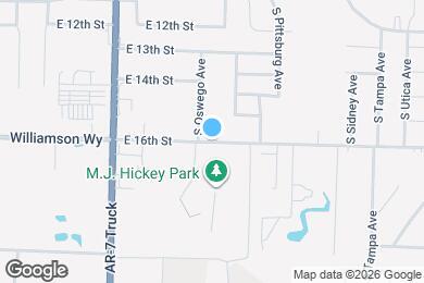 Map image of the property - 1321 E 16th St