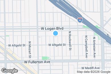 Map image of the property - 2529 N Washtenaw Ave