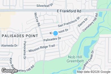 Map image of the property - 1617 Palisades Dr