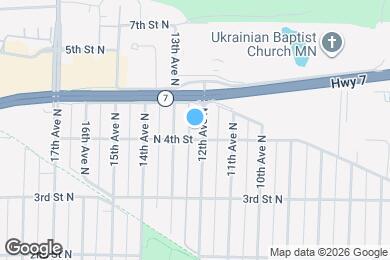 Map image of the property - 404 12th Ave N