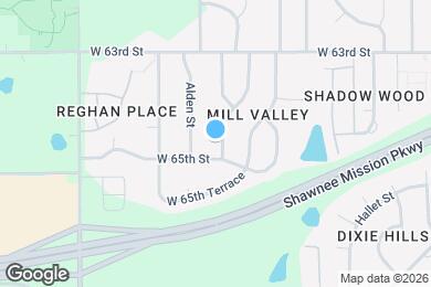 Map image of the property - Spacious Shawnee Home Near Mill Creek Streamway Park