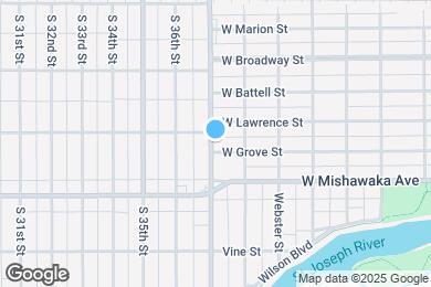 Map image of the property - 1026 W Grove St